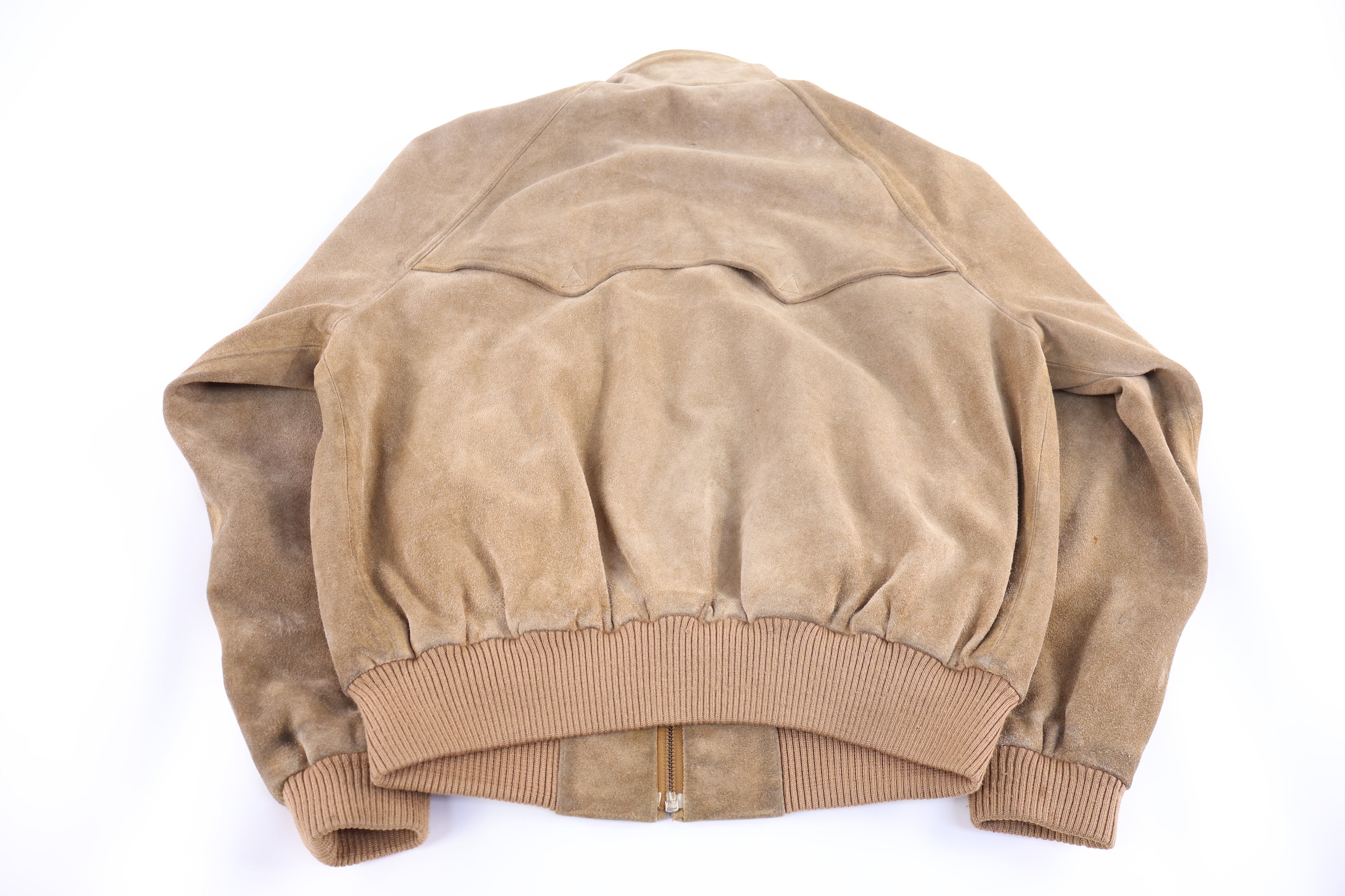 Polo by Ralph Lauren Tan Leather Suede Bomber Jacket