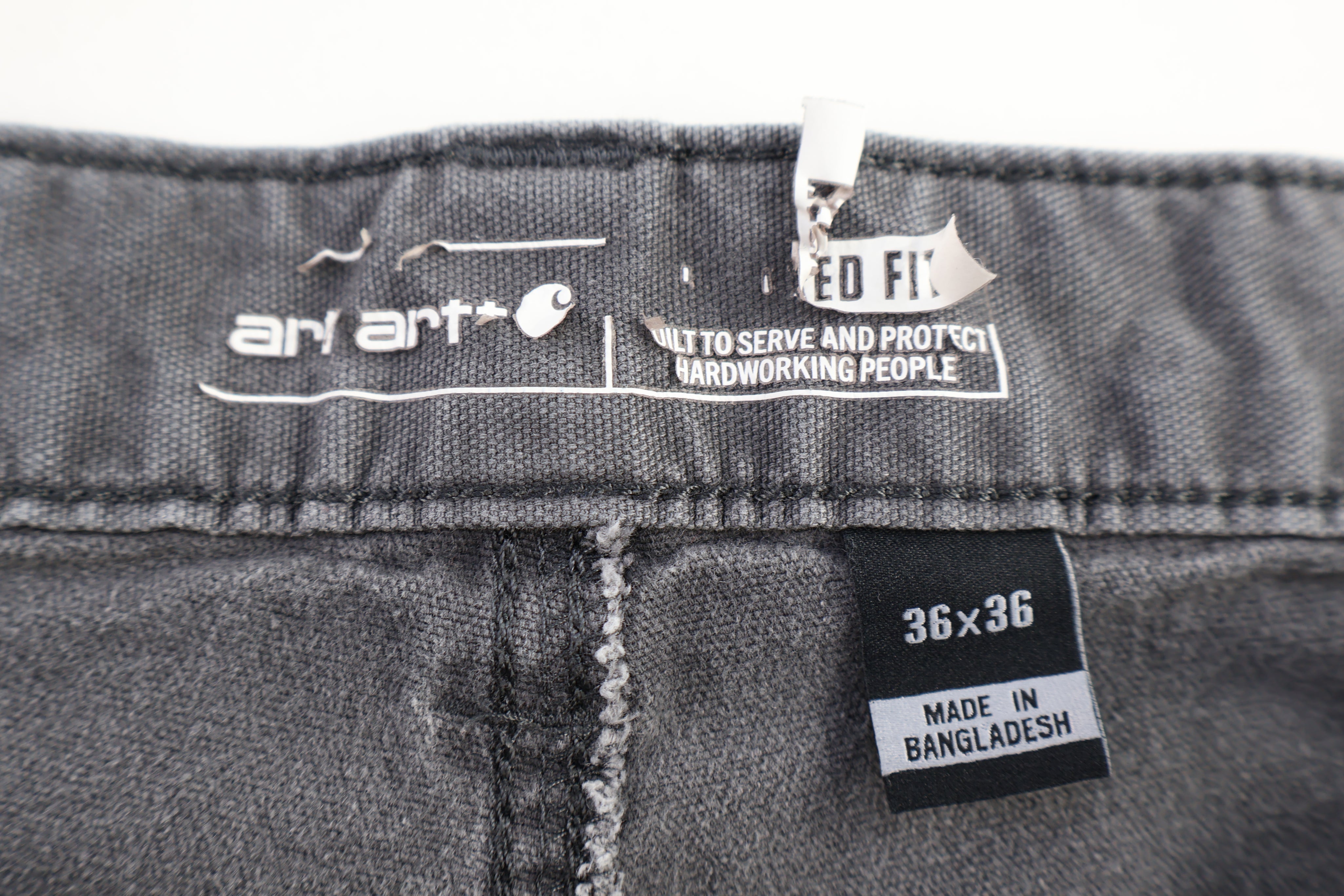 Carhartt Logo Patch Grey Double Knee Pants