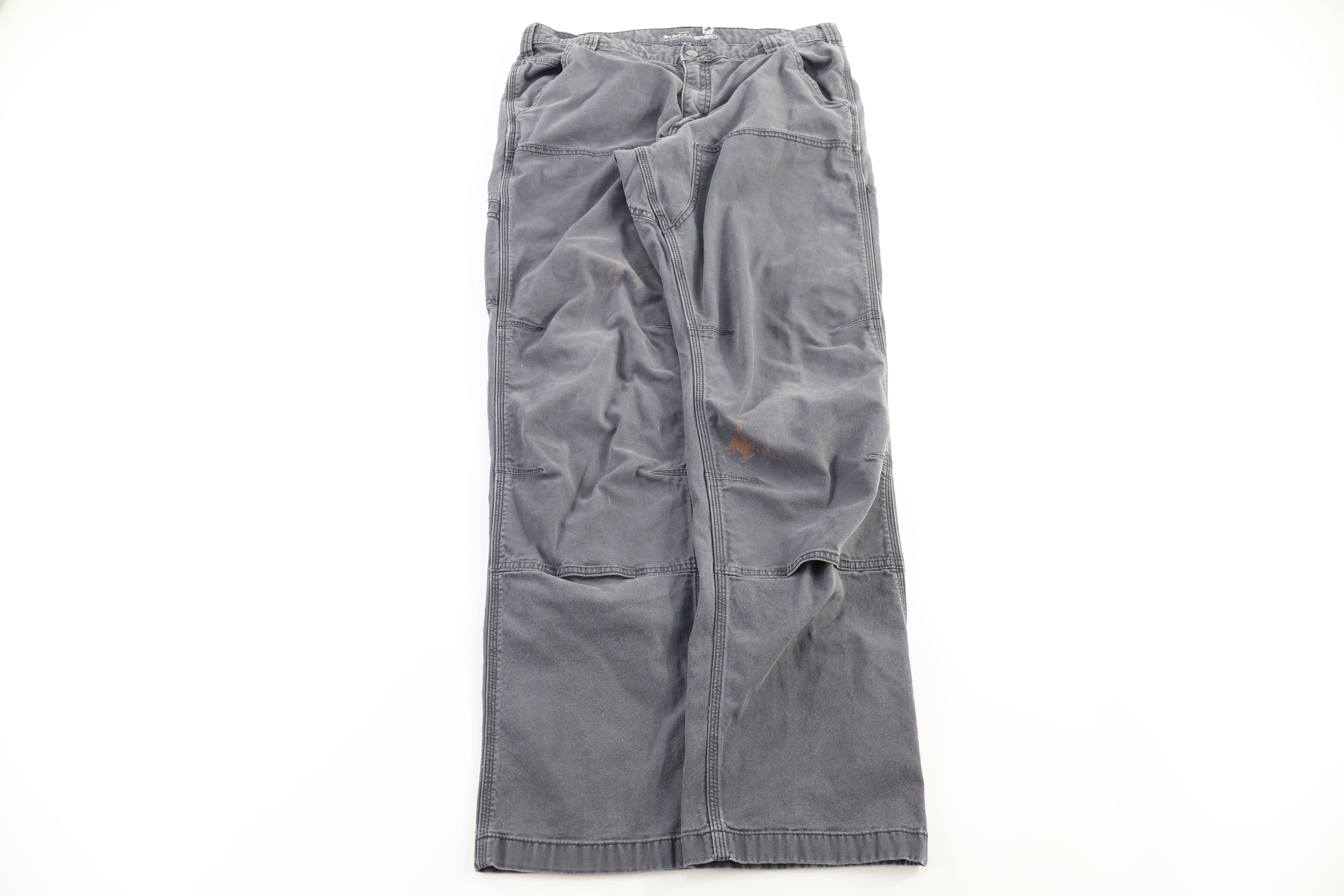 Carhartt Logo Patch Grey Double Knee Pants