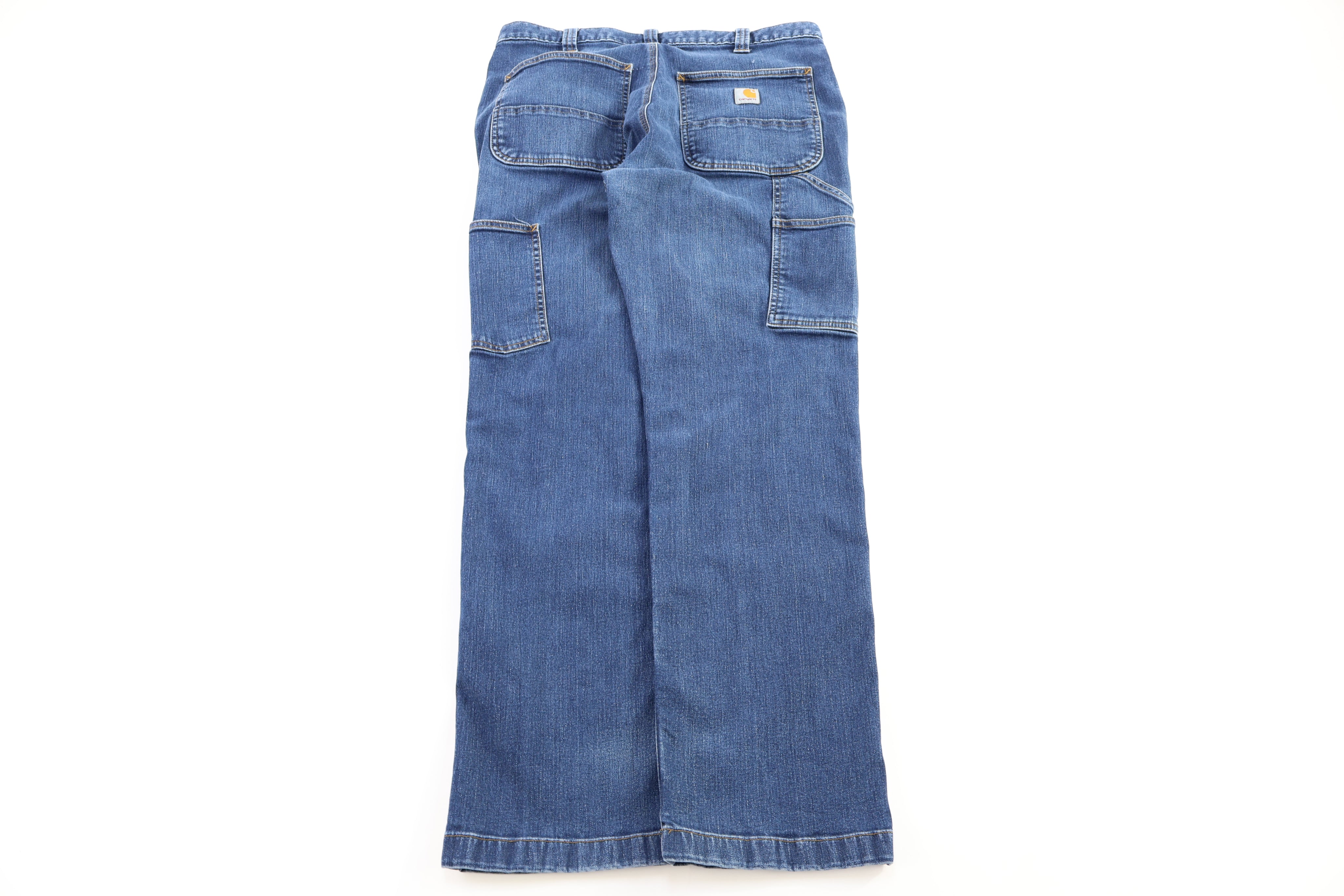 Carhartt Logo Patch Blue Denim Jeans