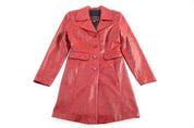 Women's Michael Lawrence Red Leather Coat