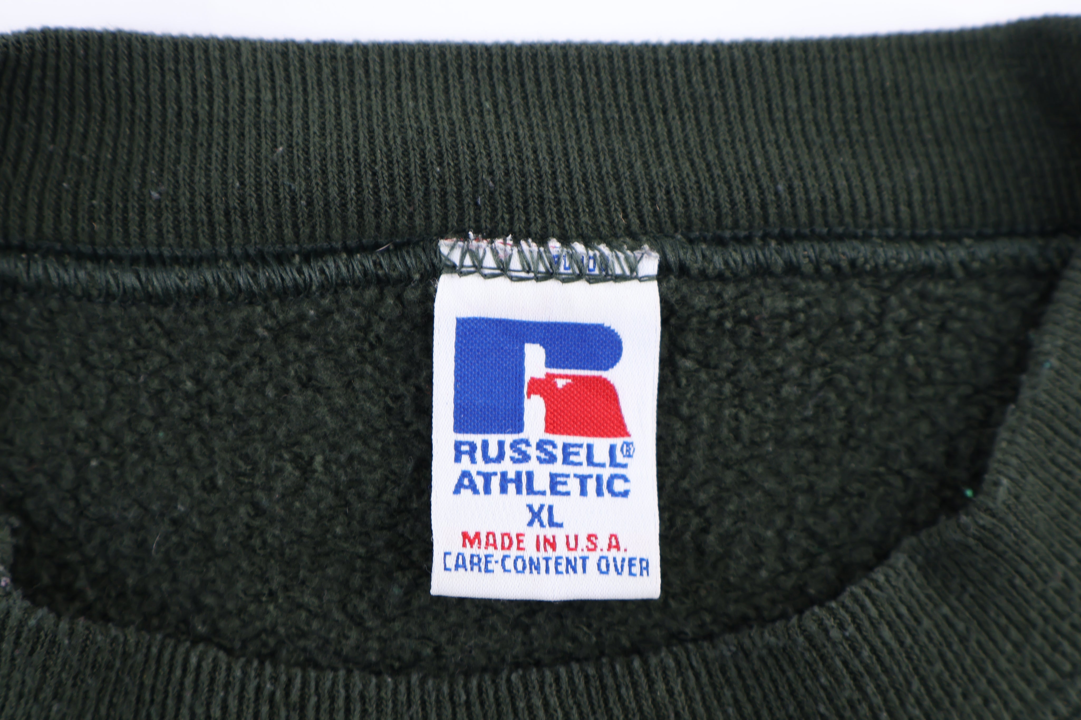 90's Russell Athletic Green Blank Sweatshirt