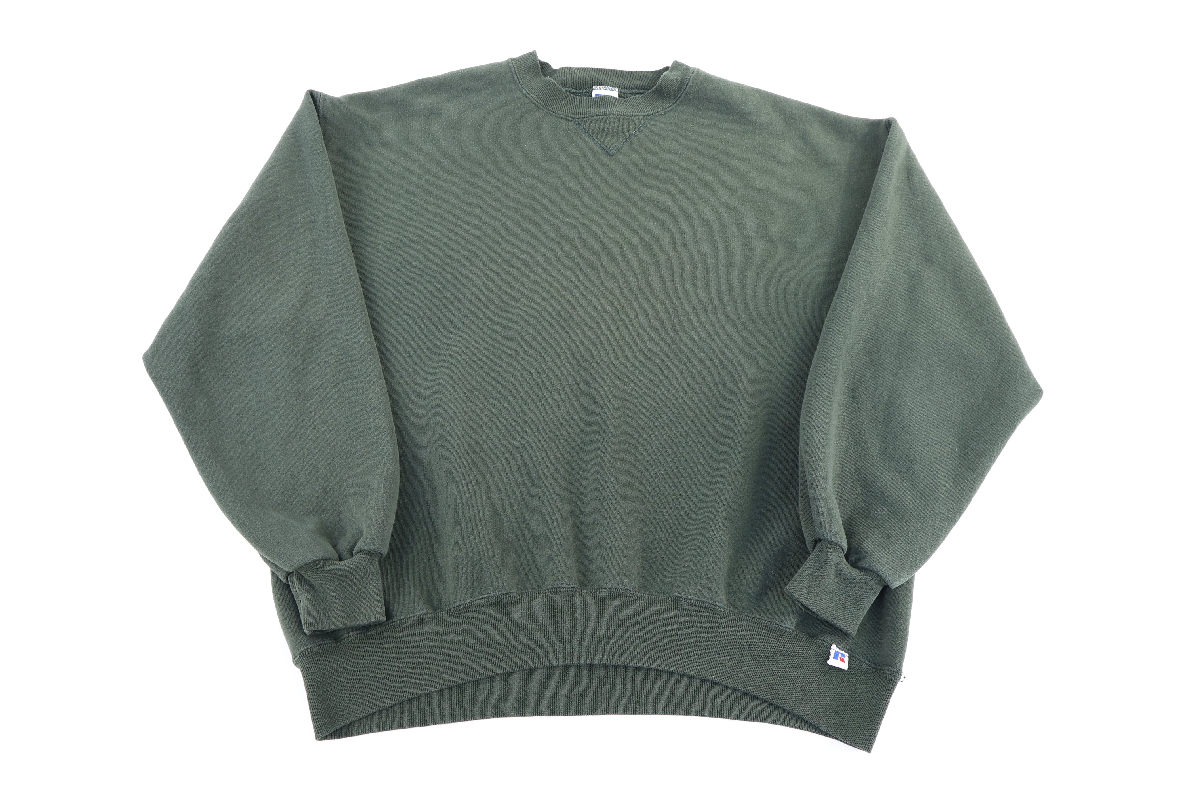 90's Russell Athletic Green Blank Sweatshirt