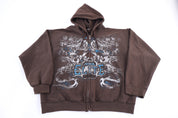 Vintage MMA Elite Brown Full Zip Hoodie