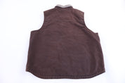 Carhartt Logo Patch Brown Full Zip Vest