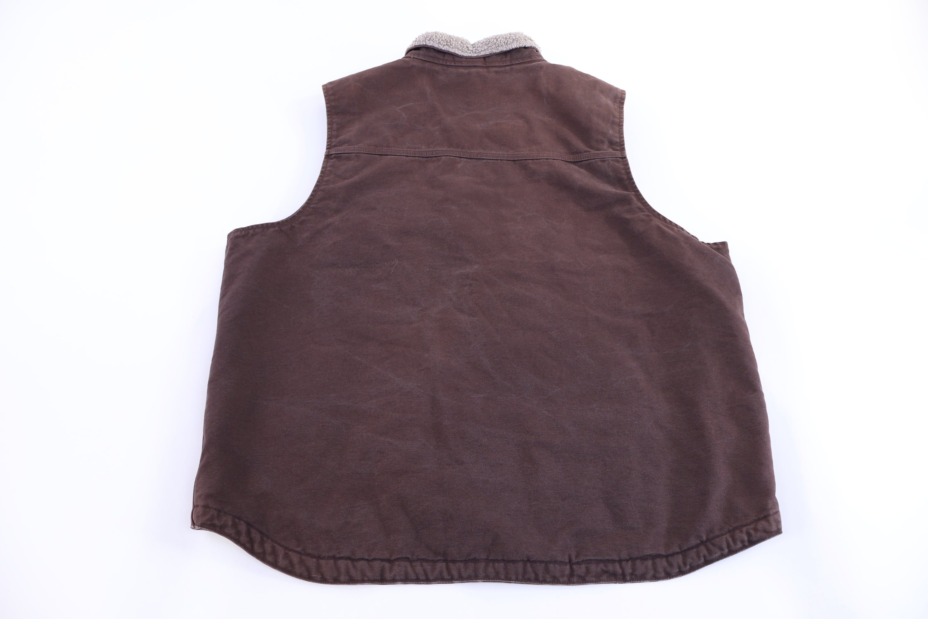Carhartt Logo Patch Brown Full Zip Vest