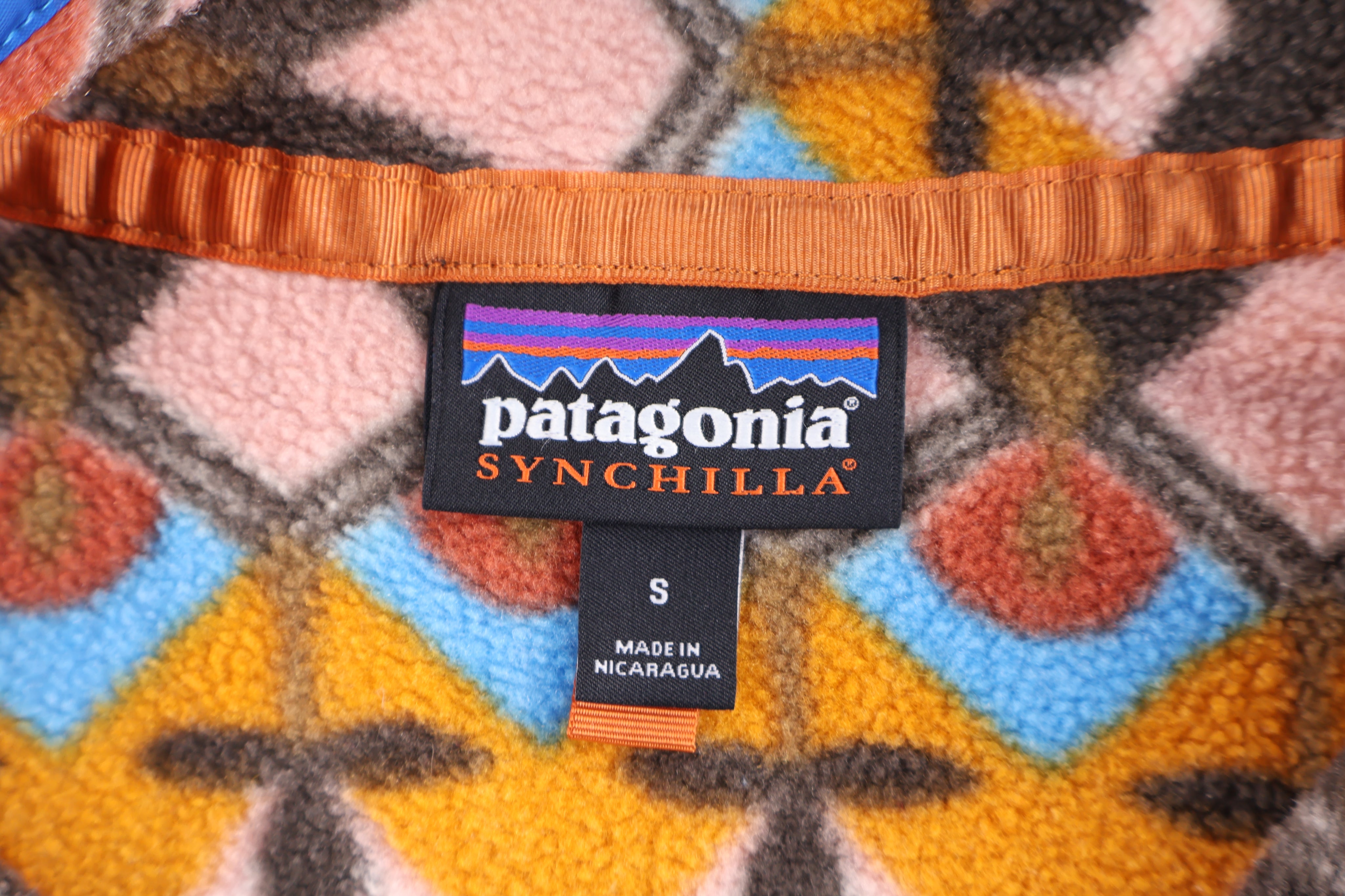 Patagonia Synchilla Logo Patch Multipattern Pullover Sweater
