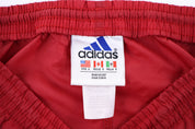 90's Adidas Embroidered Logo Red & Grey Track Pants