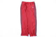 90's Adidas Embroidered Logo Red & Grey Track Pants
