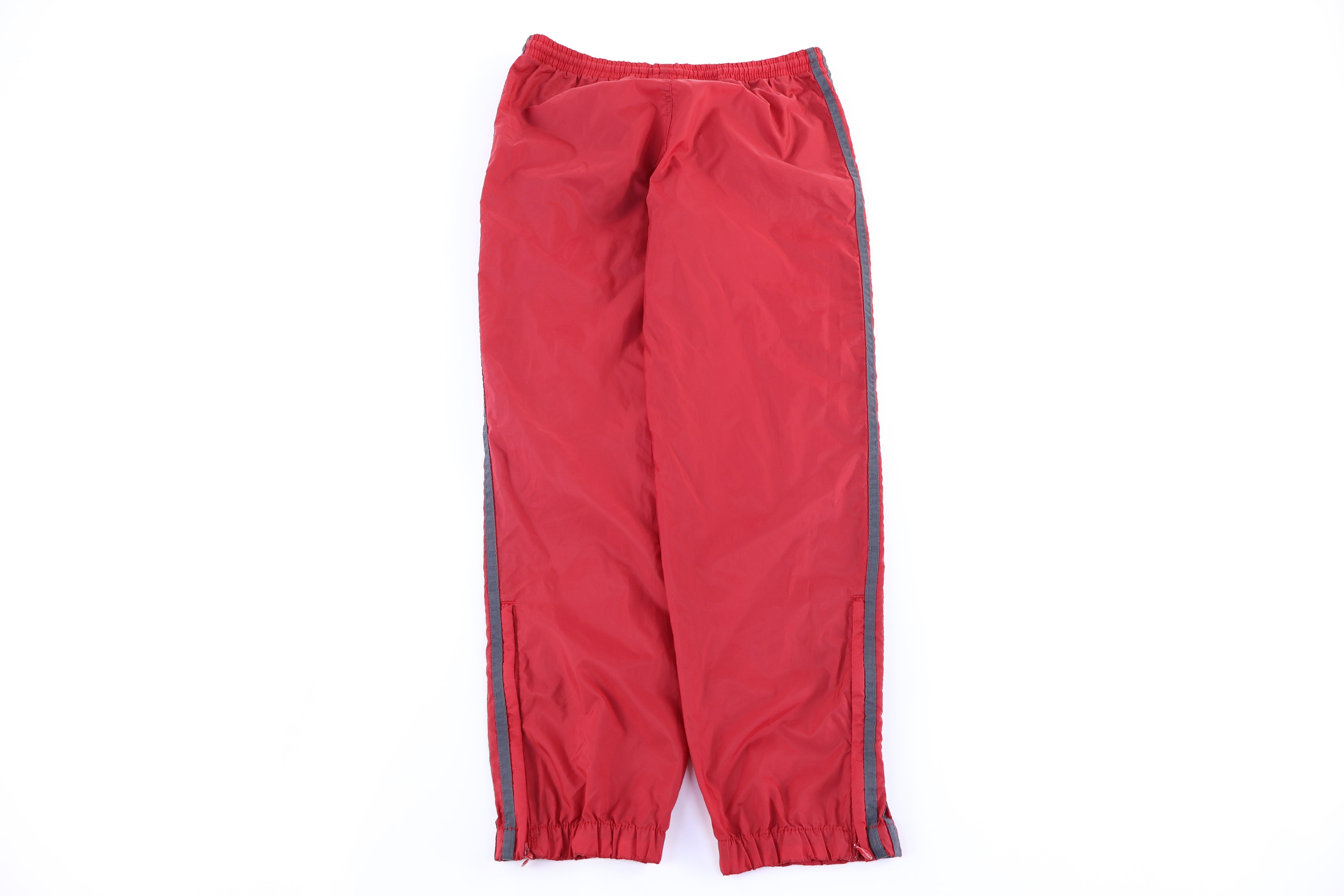 90's Adidas Embroidered Logo Red & Grey Track Pants