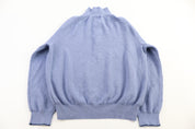 Polo Ralph Lauren Embroidered Logo Blue Quarter Zip Sweater