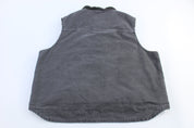 Carhartt Logo Patch Grey Sherpa Lined Full Zip Vest