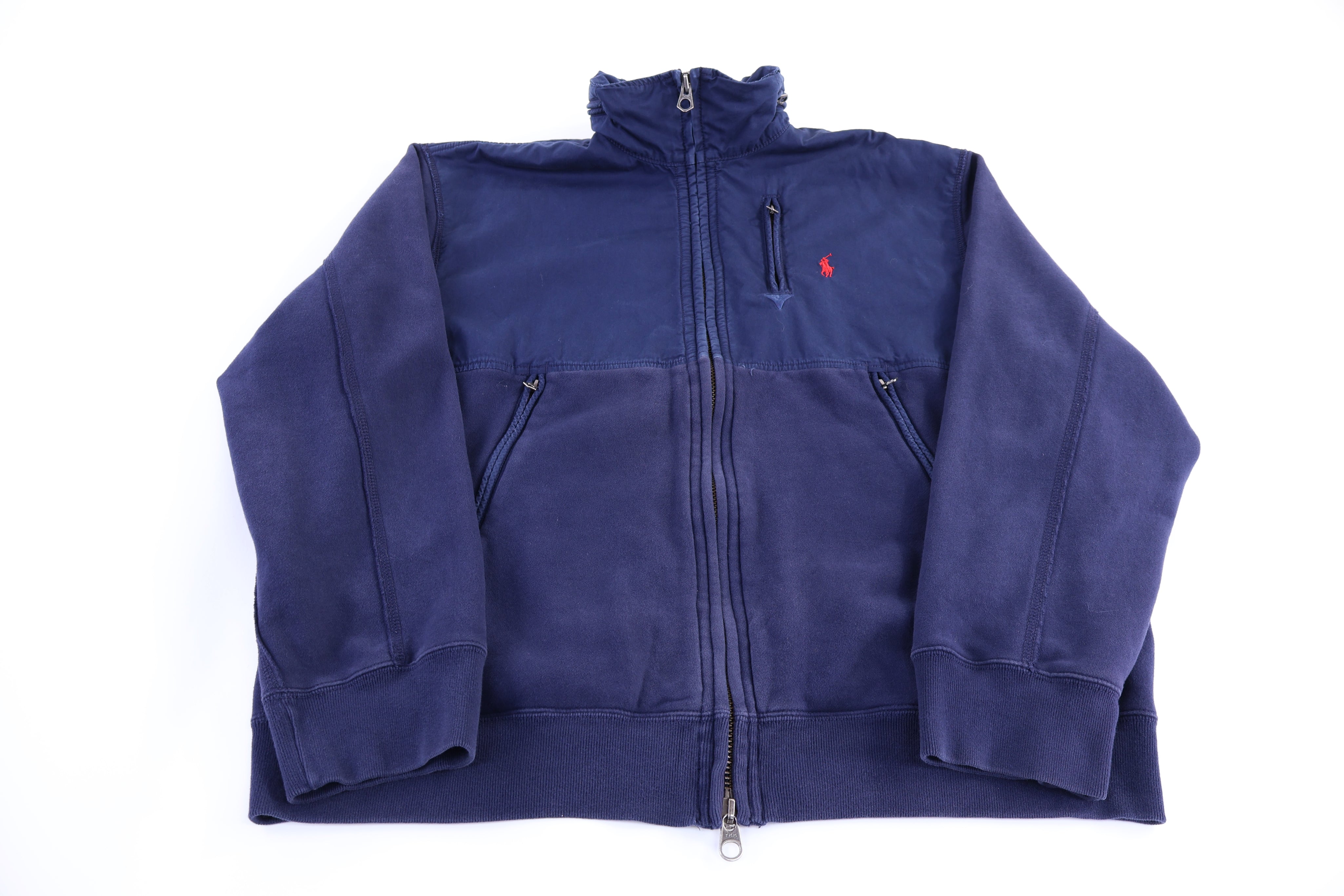 Polo by Ralph Lauren Embroidered Logo Blue Full Zip Jacket