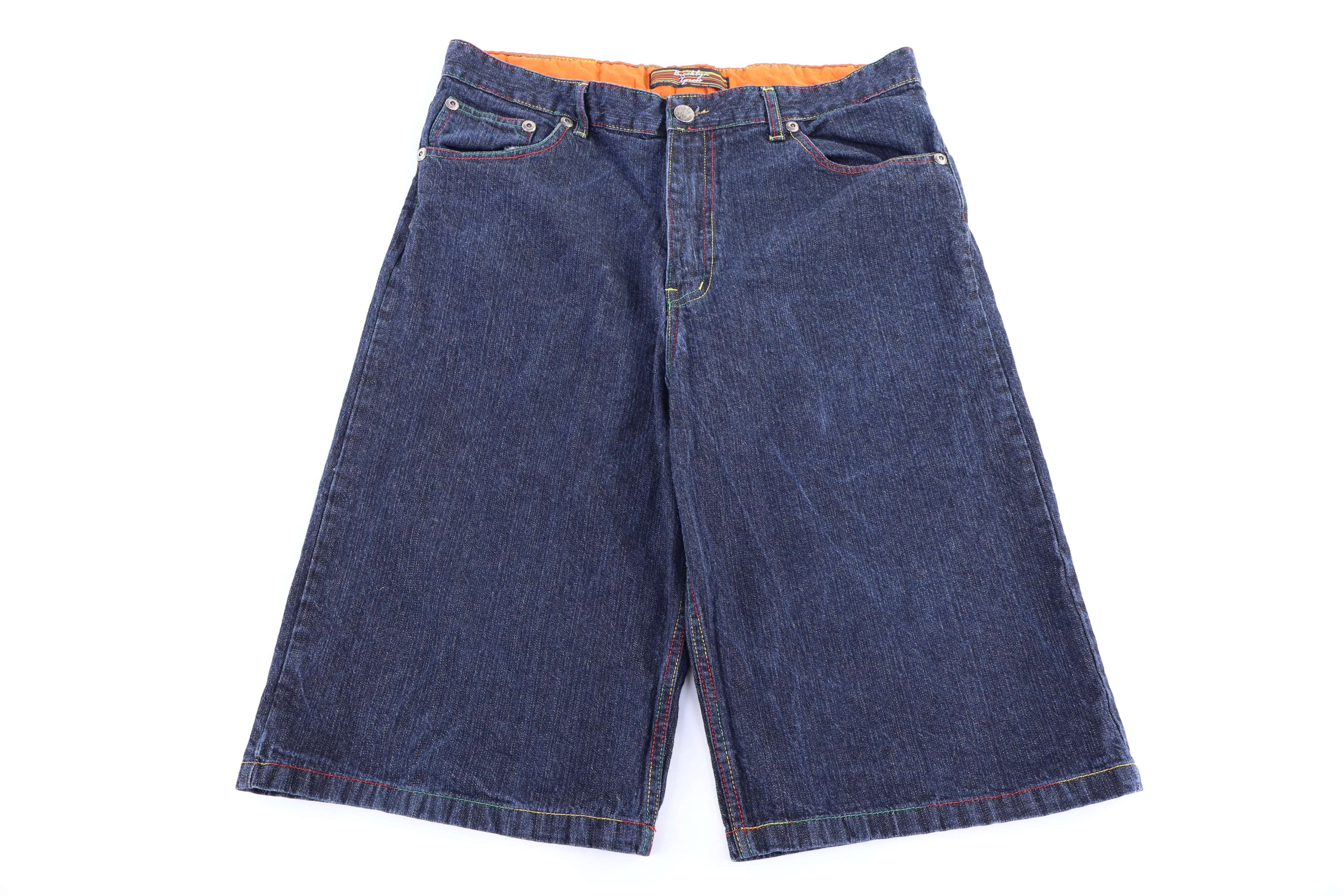 Y2K Brooklyn Xpress Dark Wash Denim Shorts