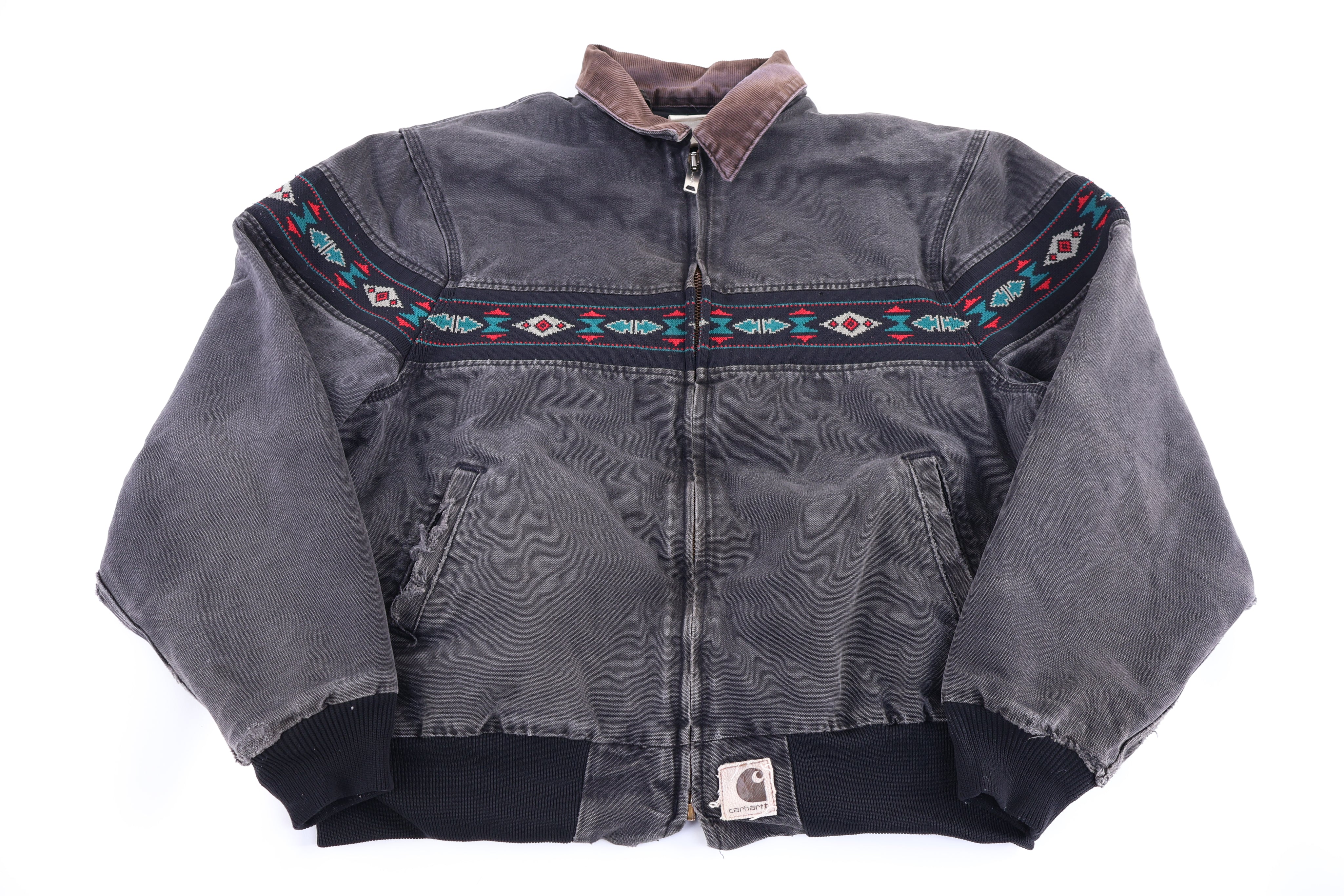 90's Carhartt Aztec Pattern Full Zip Jacket