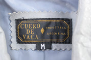 Vintage Cuero De Vaca Grey Full Zip Leather Jacket