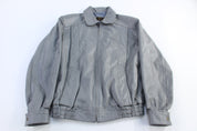 Vintage Cuero De Vaca Grey Full Zip Leather Jacket