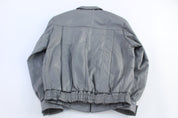 Vintage Cuero De Vaca Grey Full Zip Leather Jacket