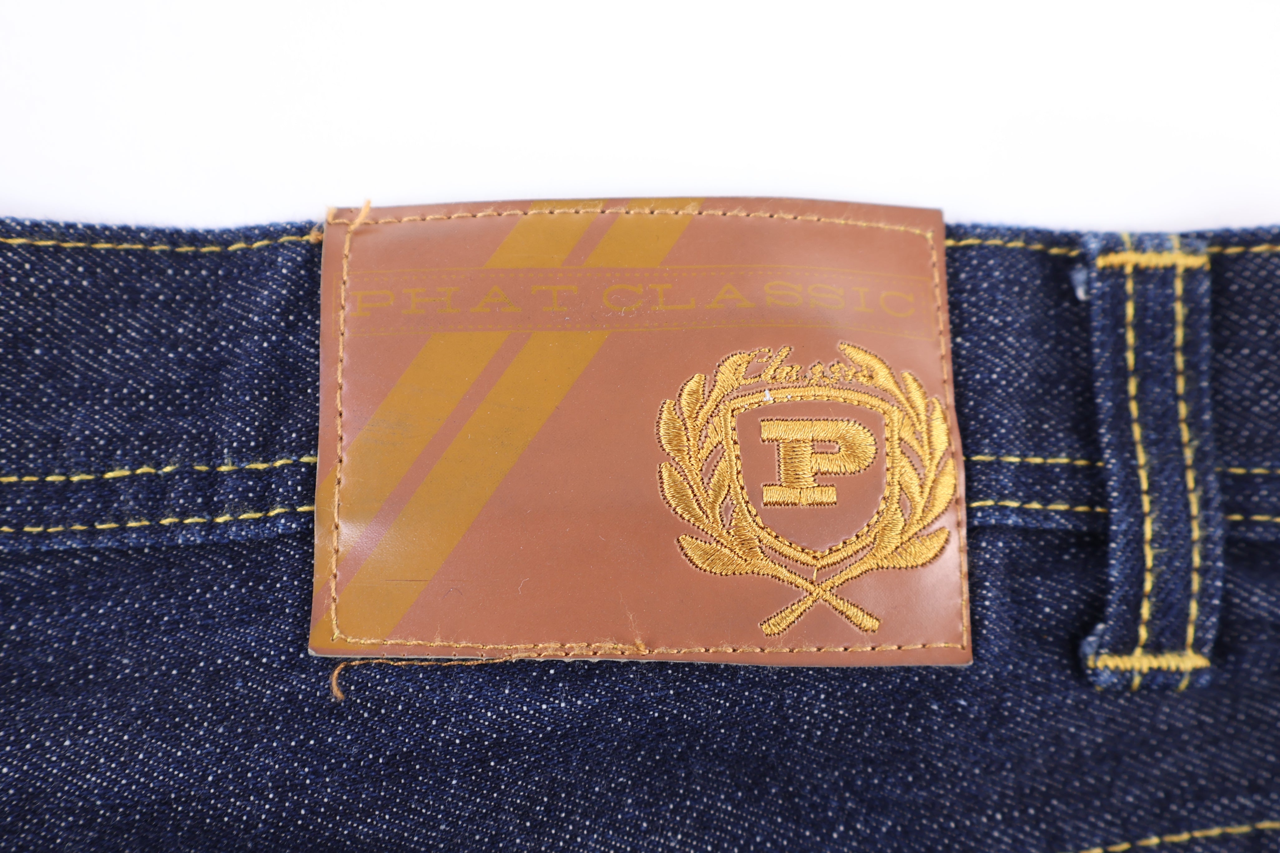 Y2K Phat Classic Dark Wash Denim Shorts