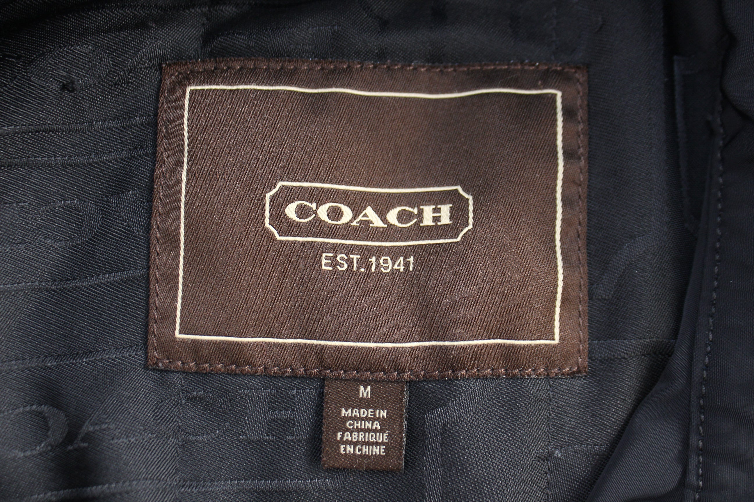 Coach Full Zip Black Utility Jacket