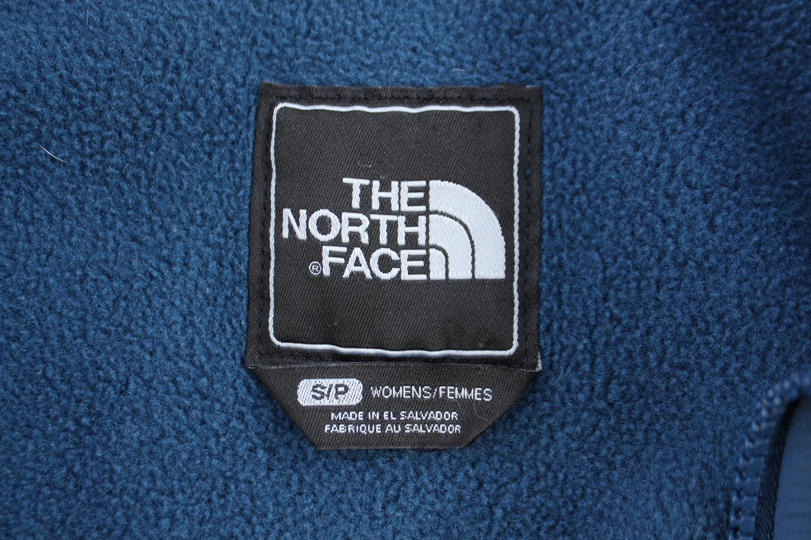 Women's The North Face Embroidered Logo Blue Full Zip Jacket