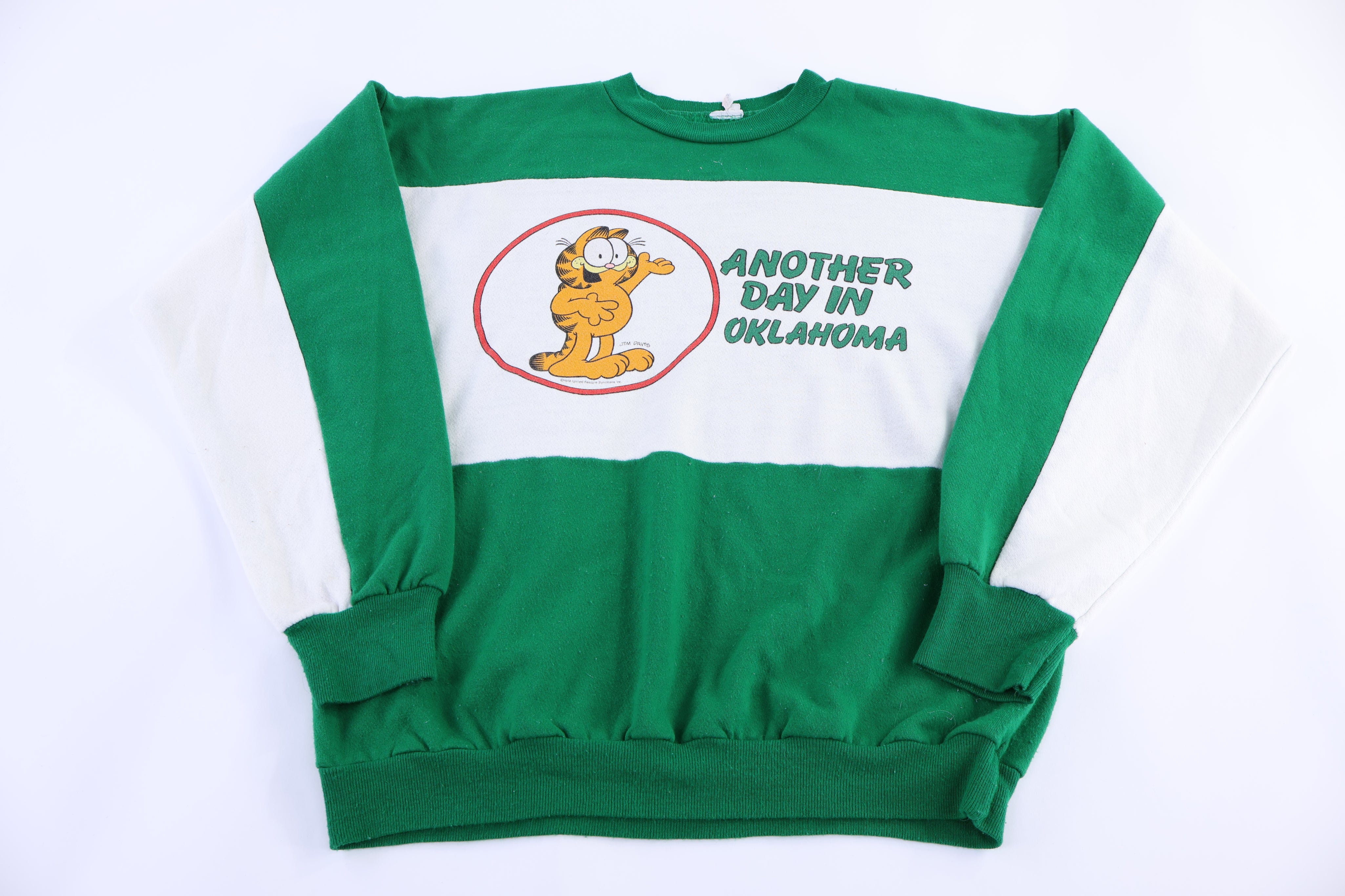 80's Garfield Another Day In Oklahoma Sweatshirt