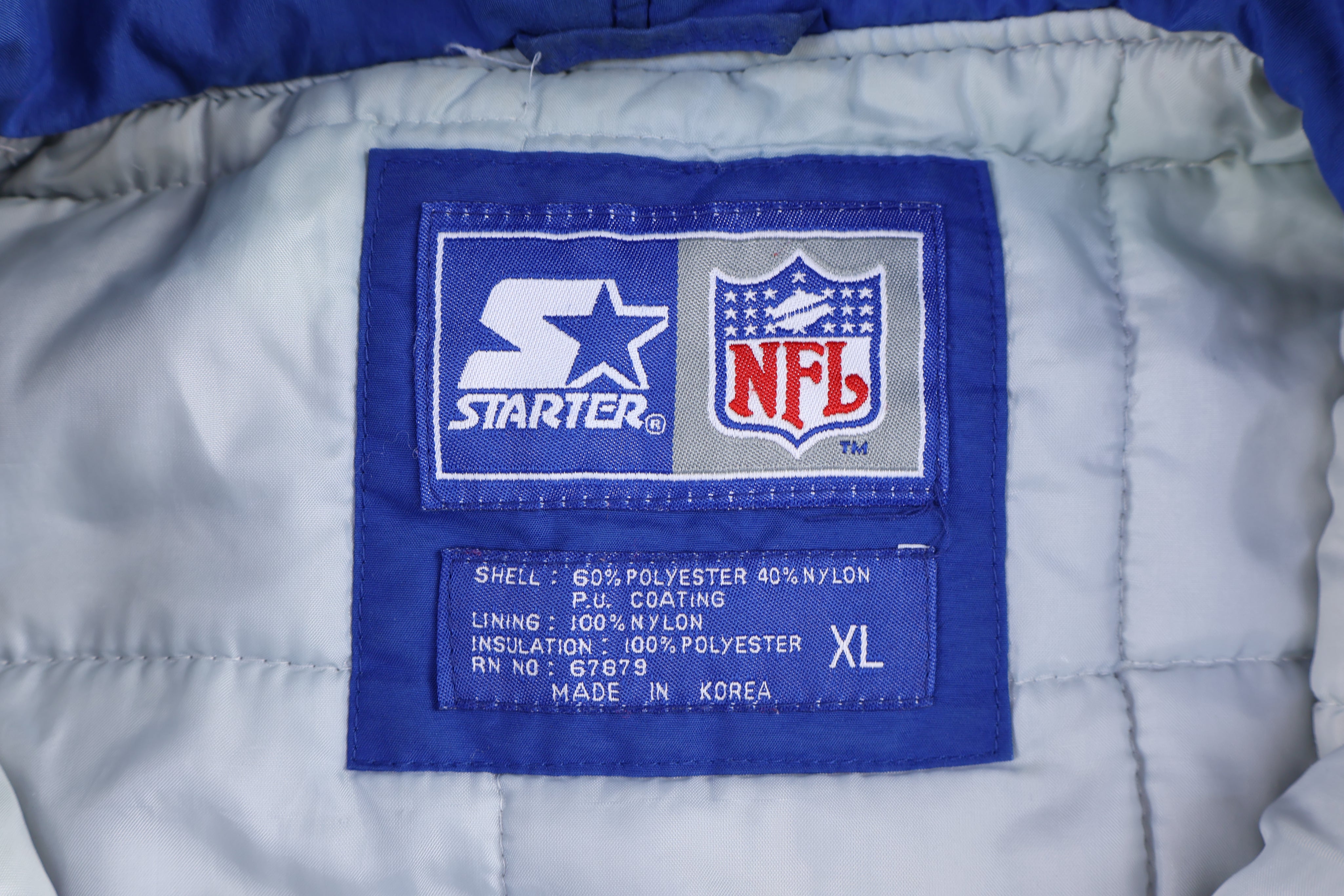 90's Dallas Cowboys Football Full Zip Puffer Jacket