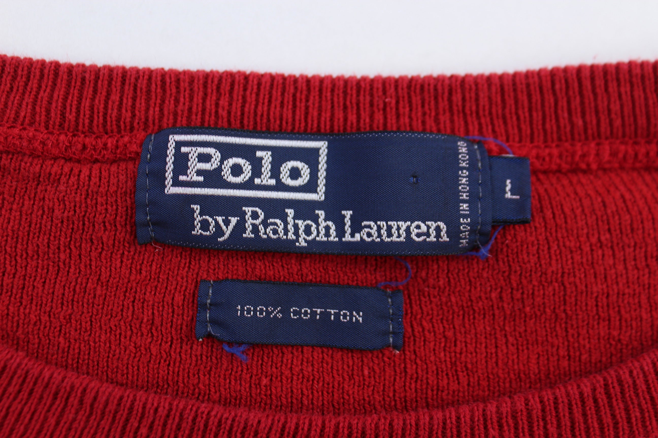 Polo by Ralph Lauren Embroidered Logo Red Knit Sweater