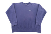 90's Nike Embroidered Logo Blue Sweatshirt