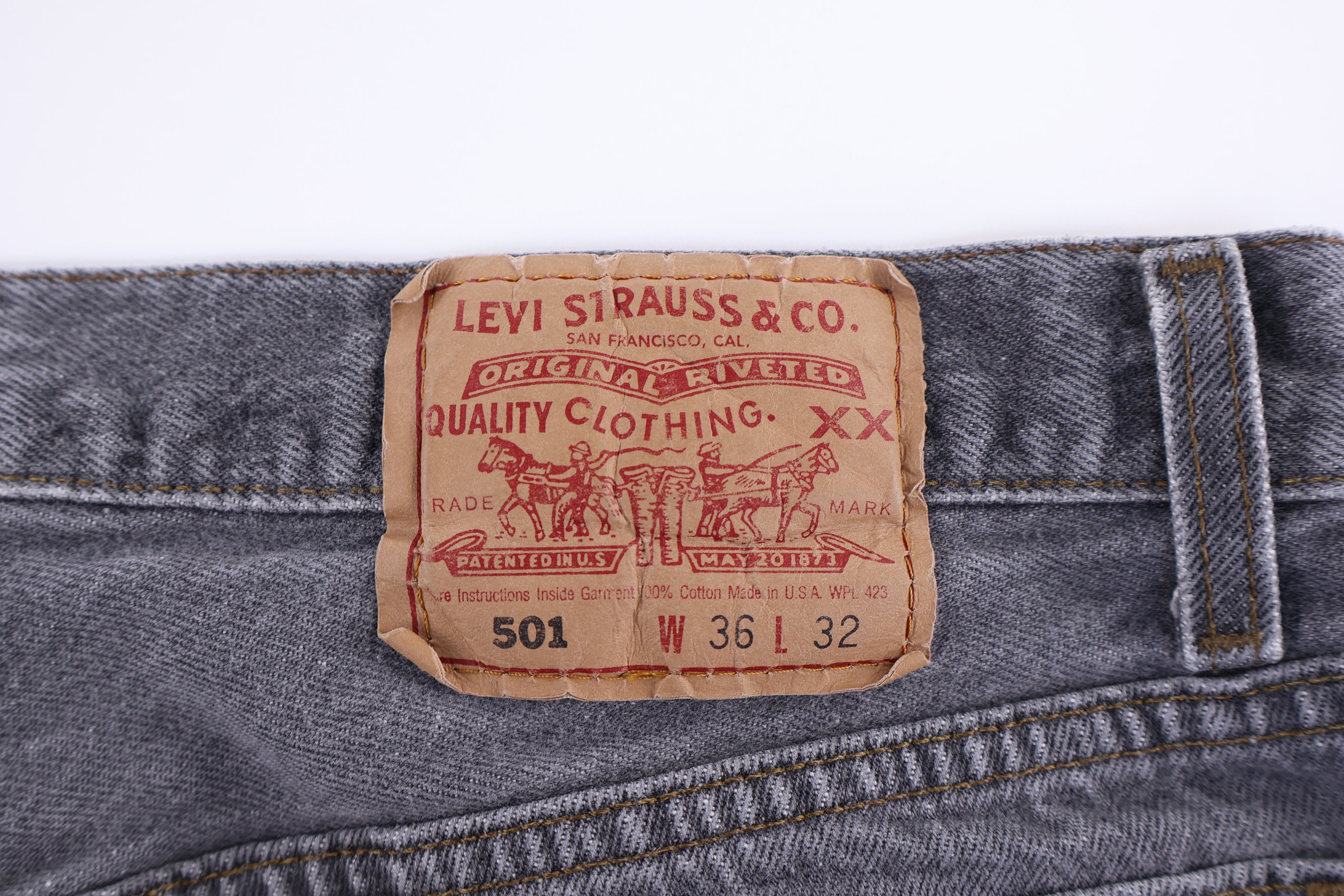 Vintage Levi's 501 Grey Denim Jeans