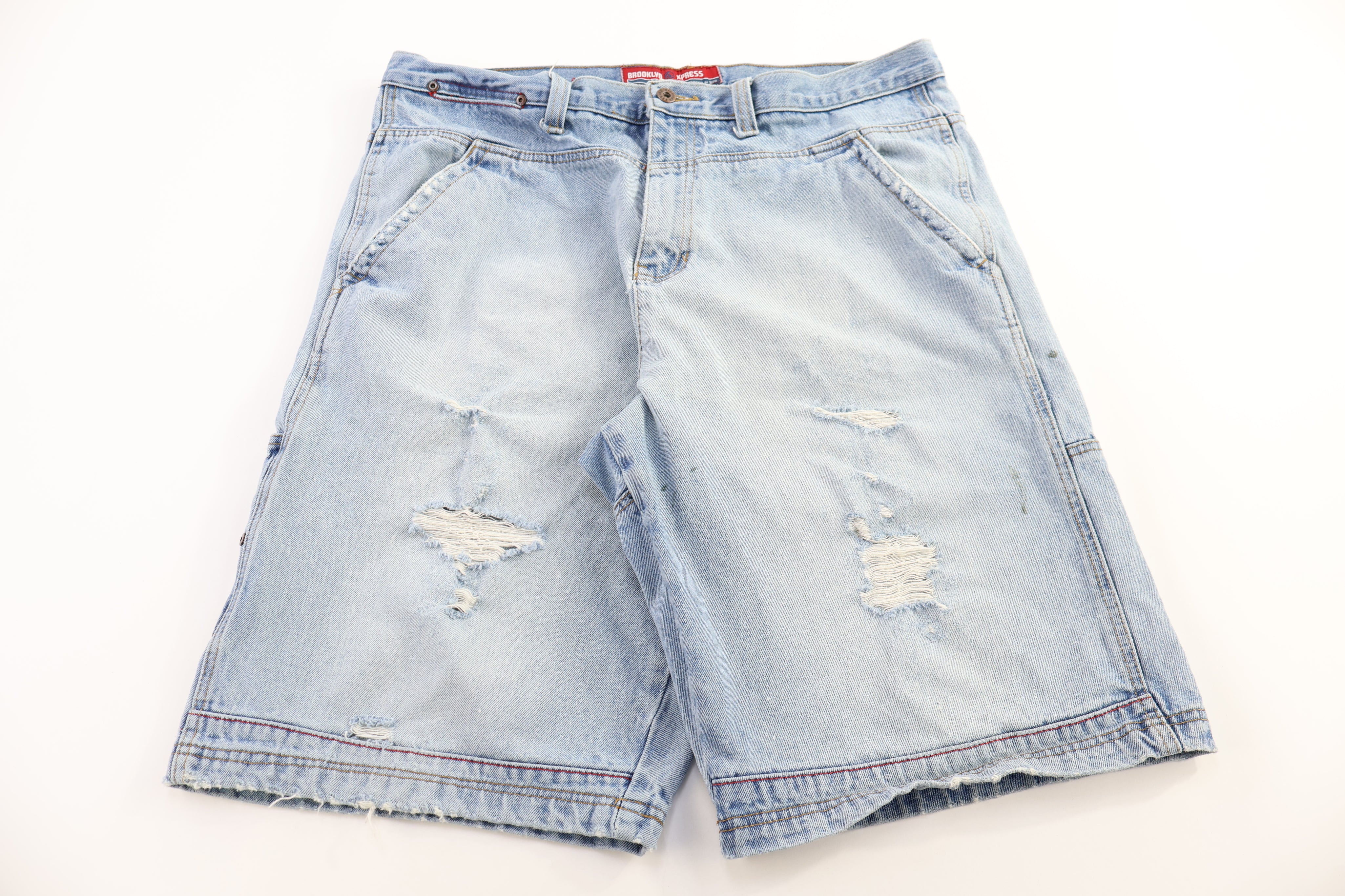 Brooklyn Xpress Light Wash Denim Shorts