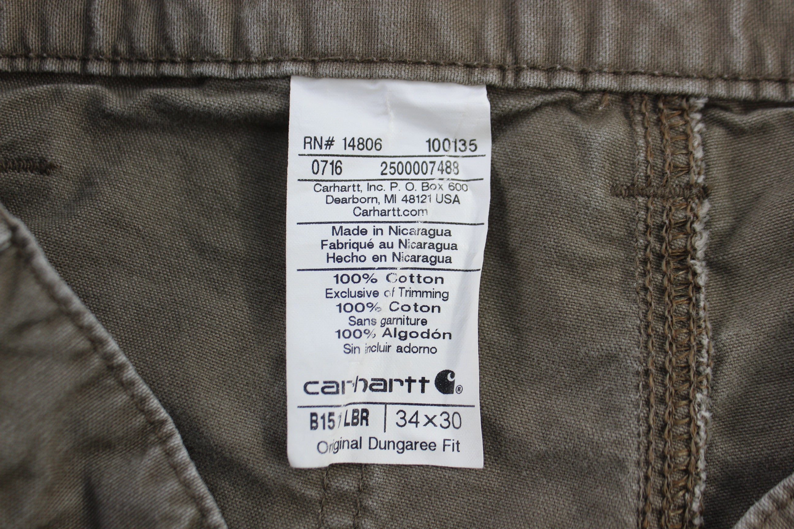 Carhartt Logo Patch Brown Pants