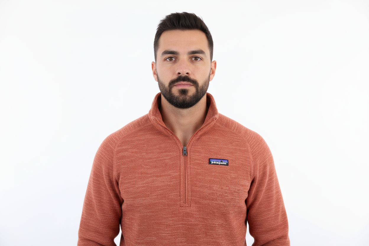 Patagonia Logo Patch Orange Quarter Zip Pullover