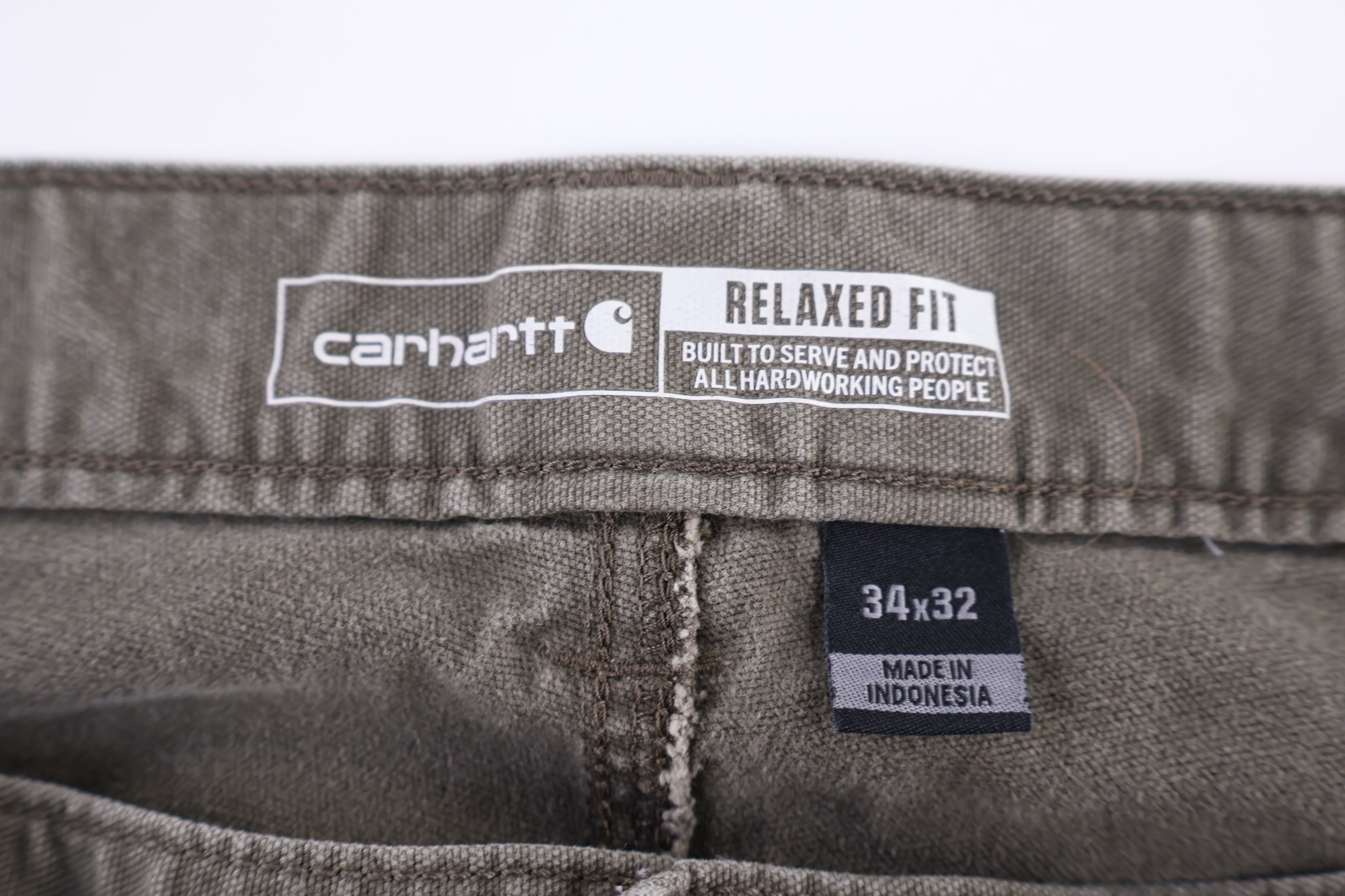 Carhartt Logo Patch Khaki Relaxed Fit Pants