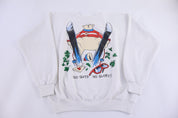 80's Polar Bear Skiing Graphic Sweatshirt