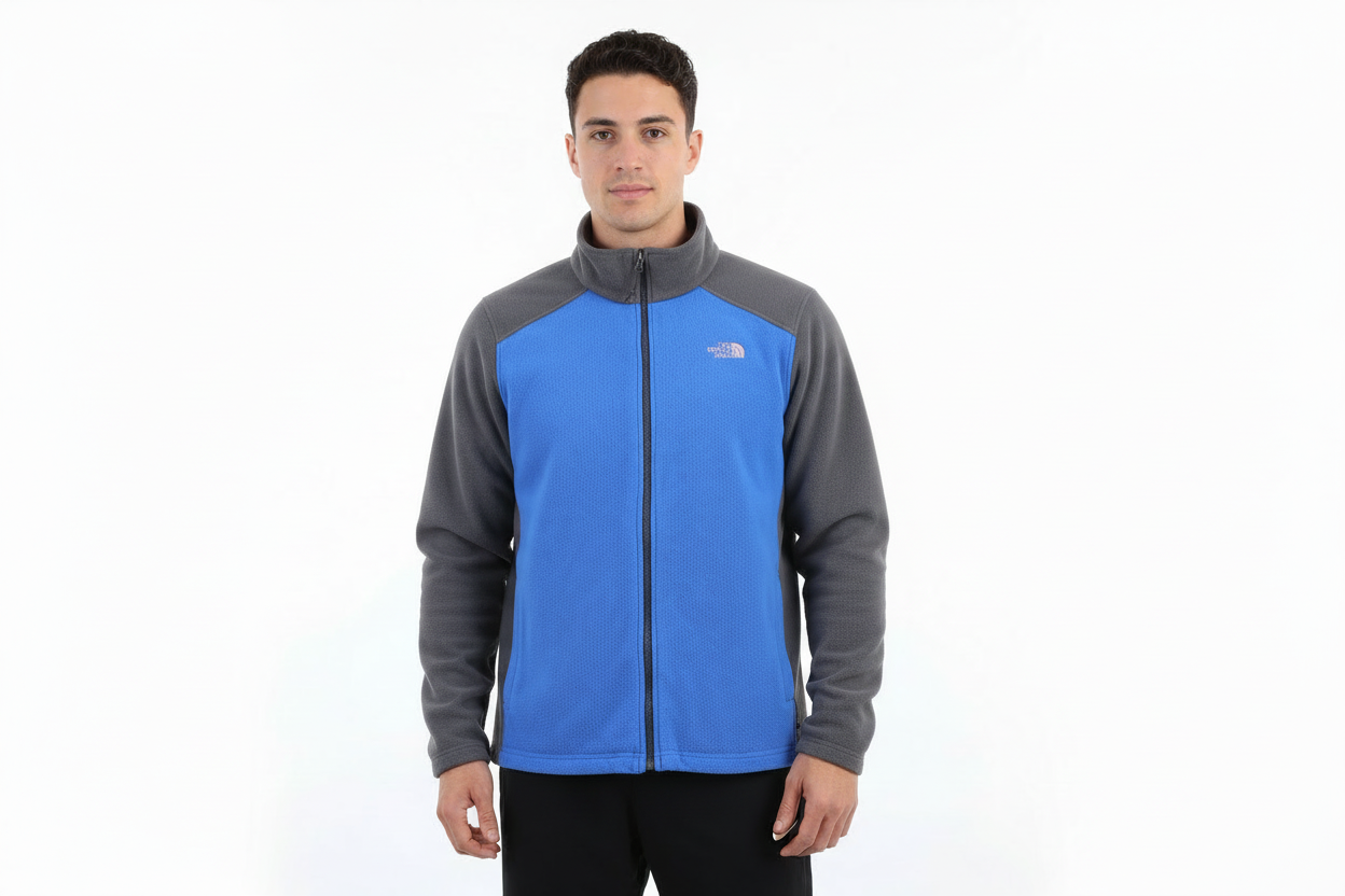 The North Face Blue & Grey Full Zip Fleece Jacket