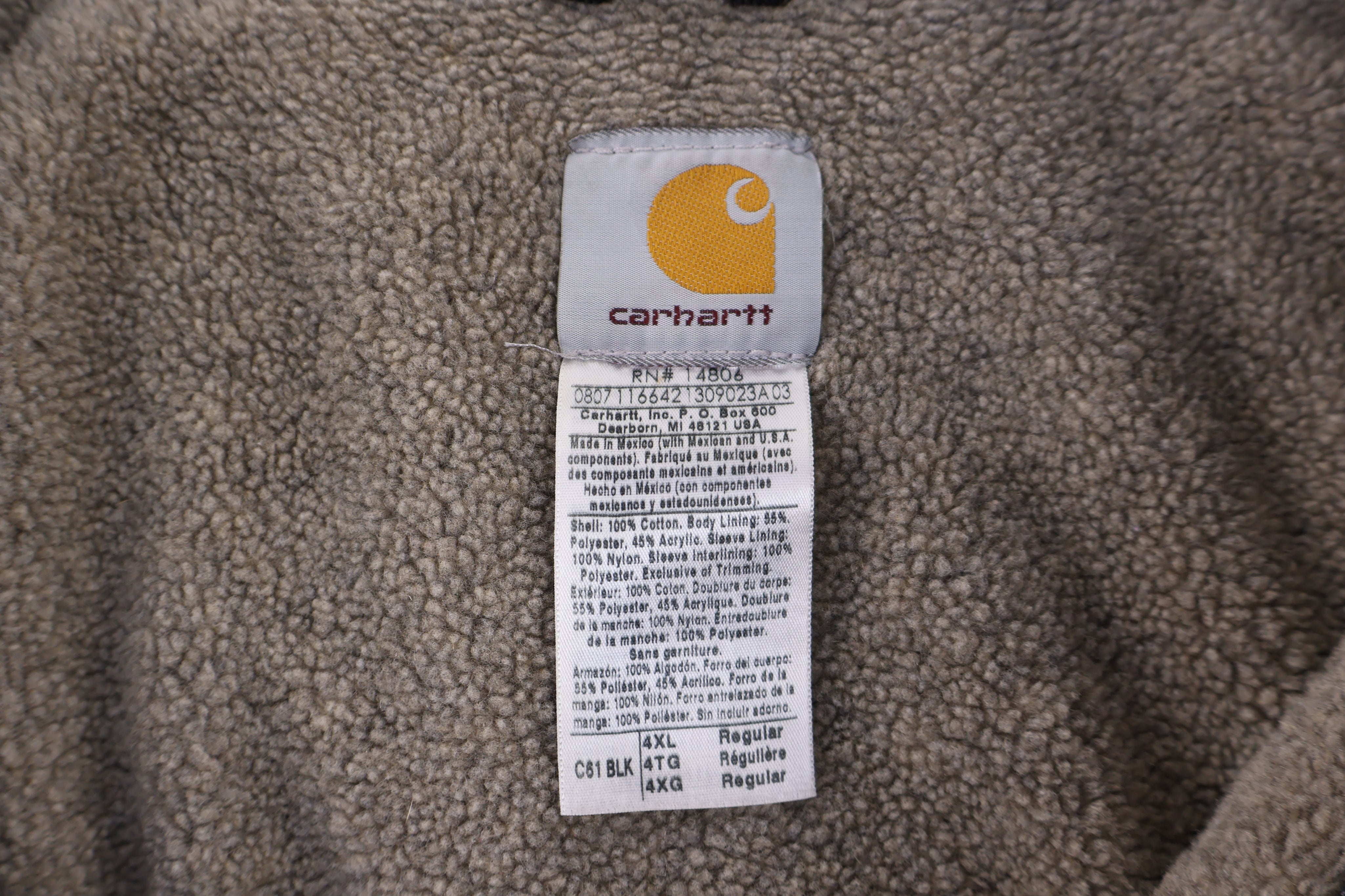 Carhartt Logo Patch Grey Full Zip Jacket