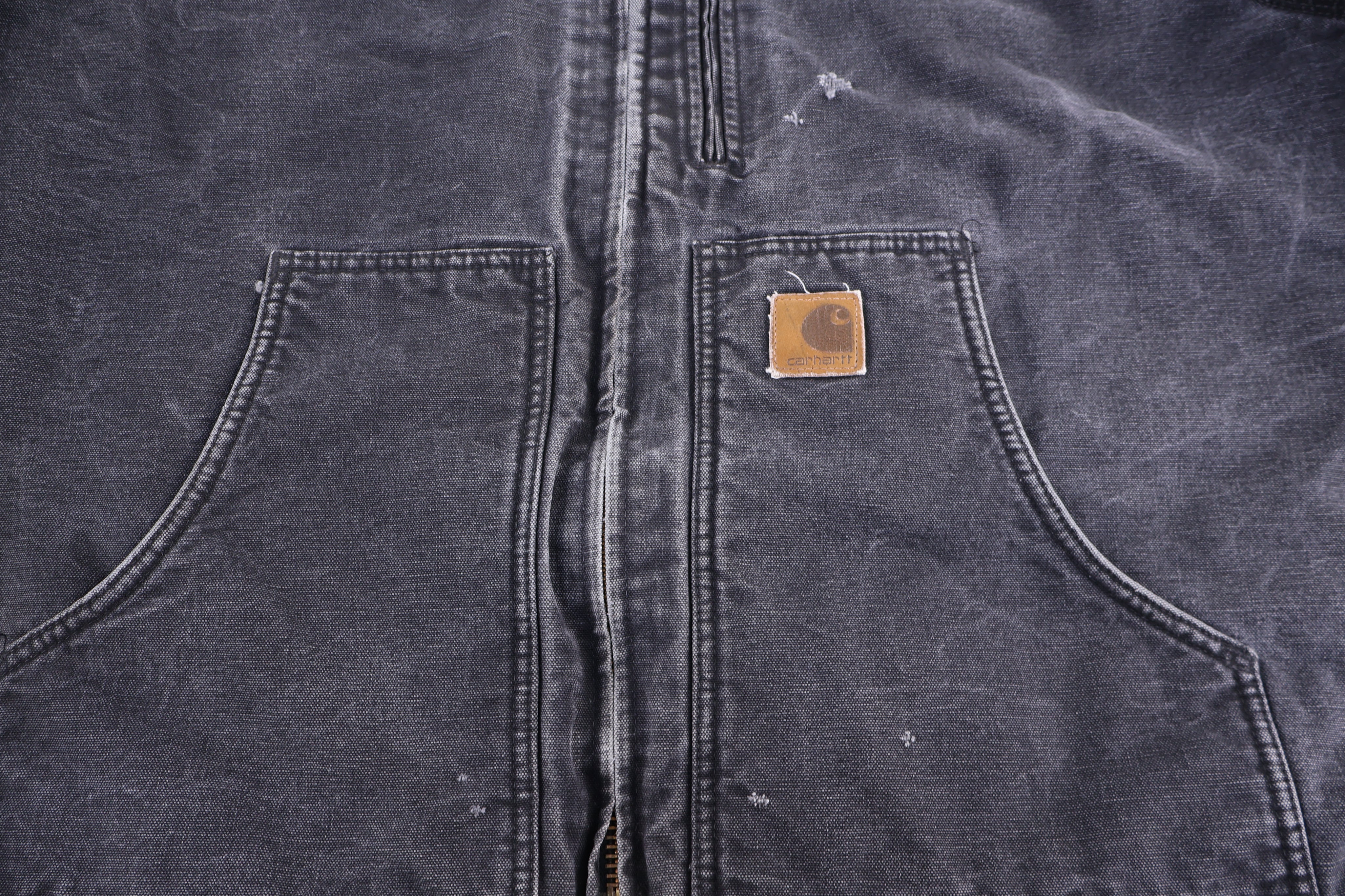 Carhartt Logo Patch Grey Full Zip Jacket