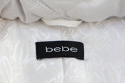 Women's Bebe White Diamond Quilted Full Zip Jacket