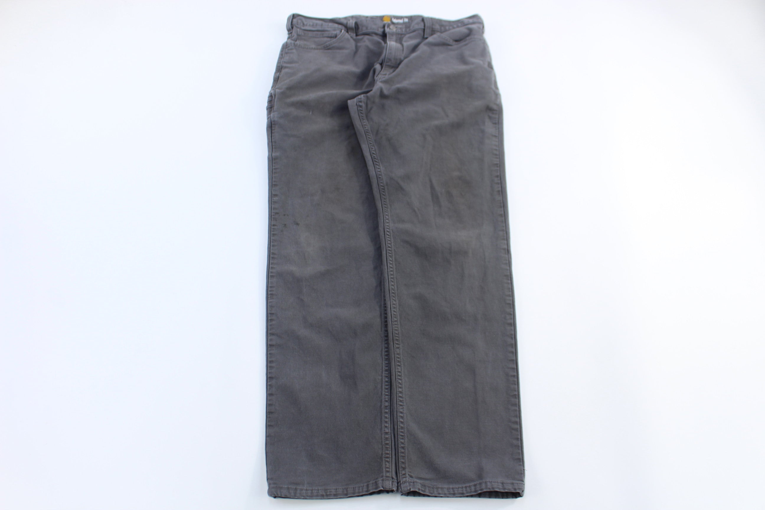 Carhartt Logo Patch Grey Relaxed Fit Pants
