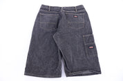 Dickies Logo Patch Grey Denim Shorts