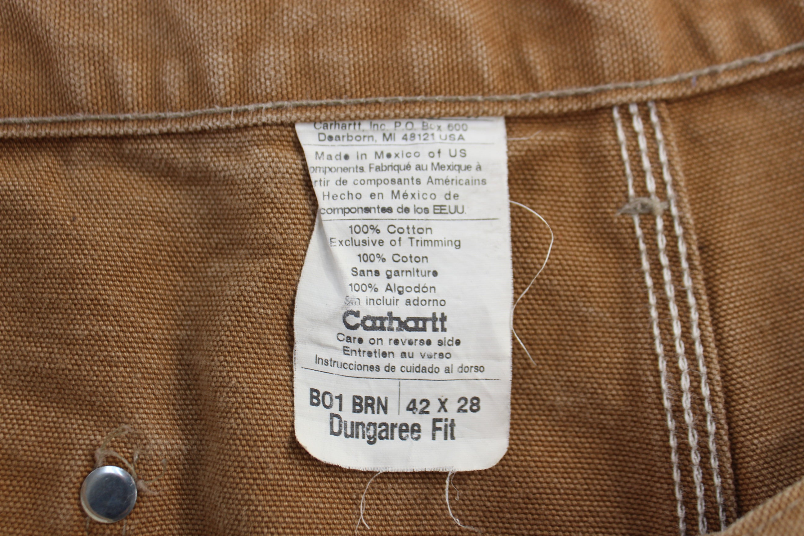 Carhartt Logo Patch Tan Double Knee Pants
