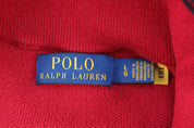 Polo Ralph Lauren Embroidered Logo Red Quarter Zip Sweater