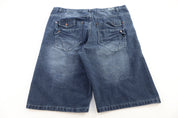 Y2K Brooklyn Xpress Dark Wash Denim Shorts