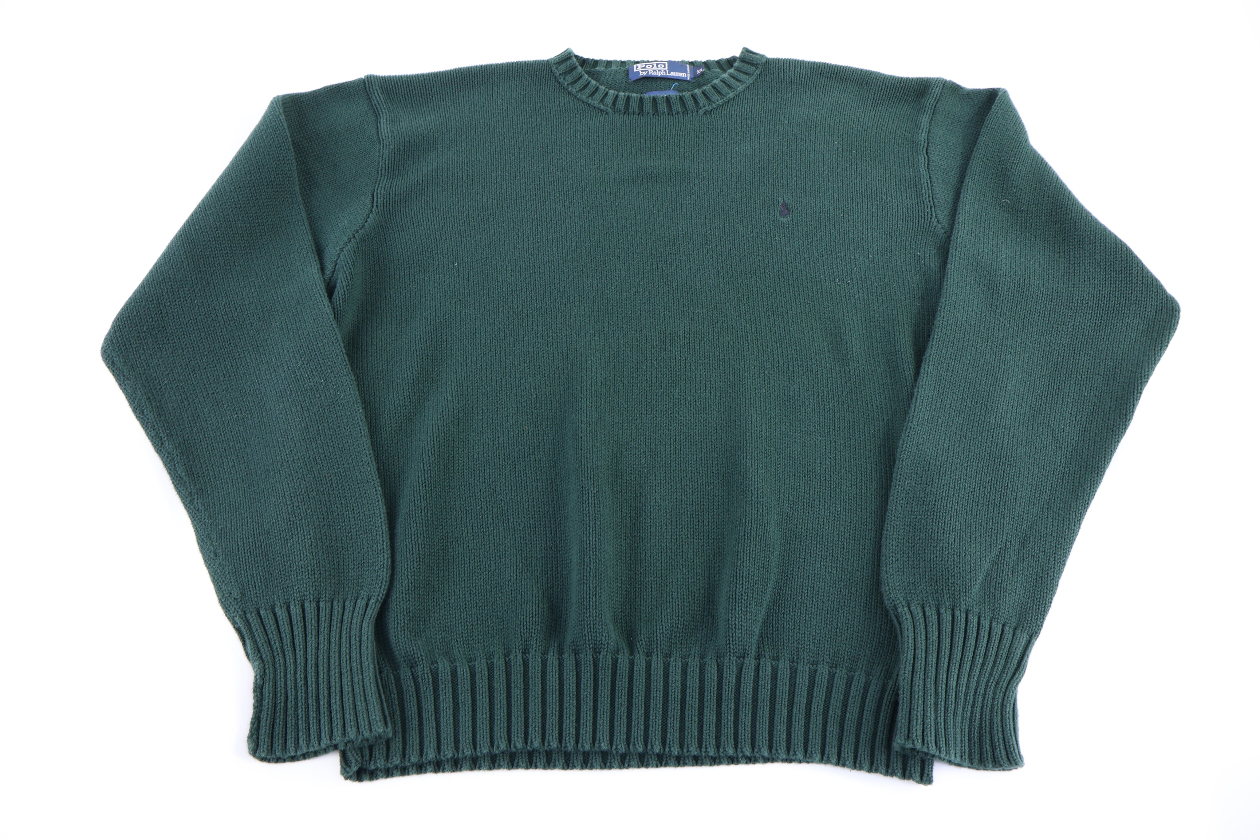 Polo by Ralph Lauren Embroidered Logo Green Knit Sweater