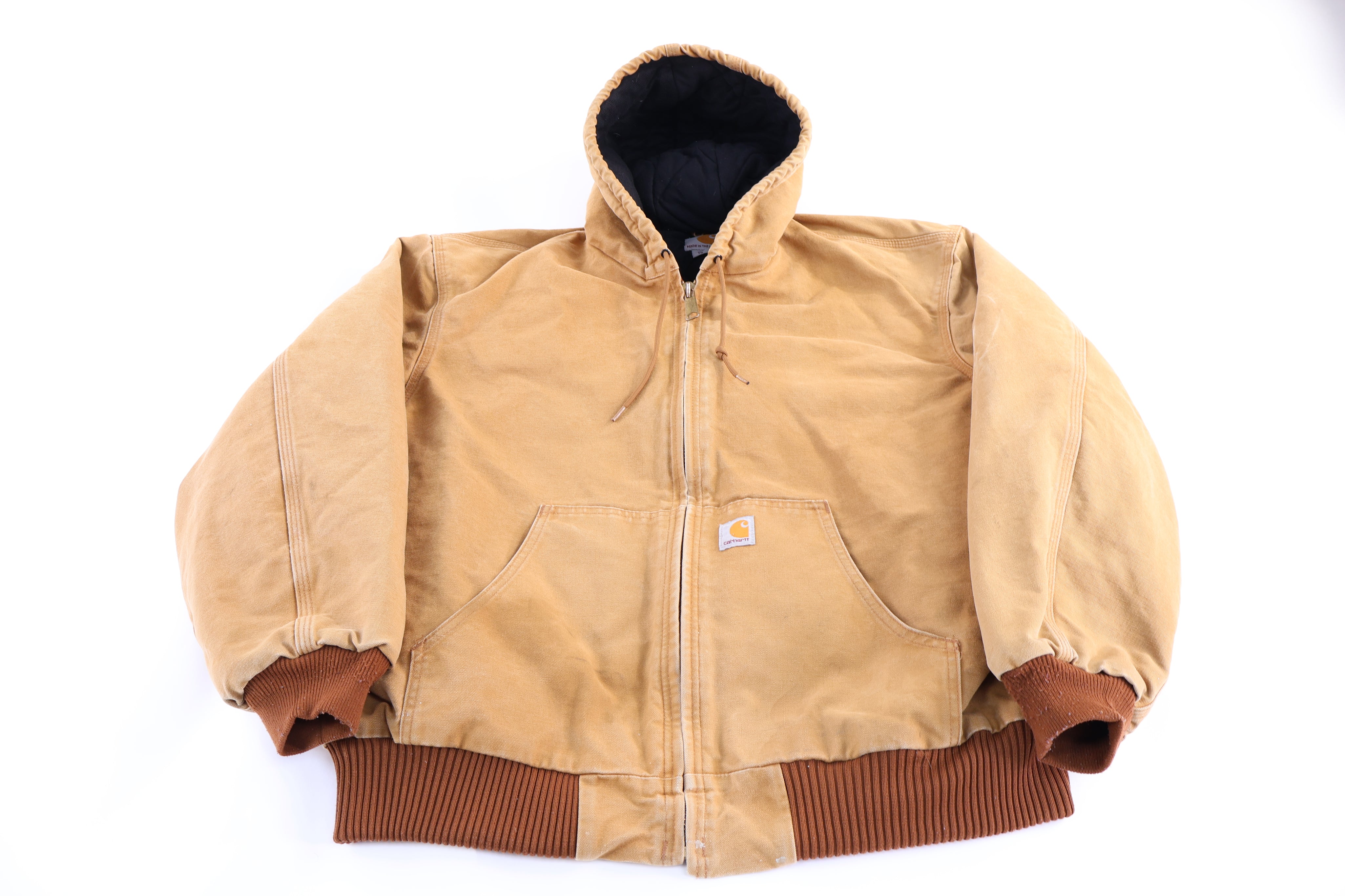 Carhartt Logo Patch Tan Full Zip Jacket