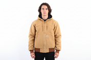 Carhartt Logo Patch Tan Full Zip Jacket
