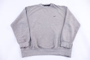 Vintage Nike Embroidered Logo Grey Sweatshirt