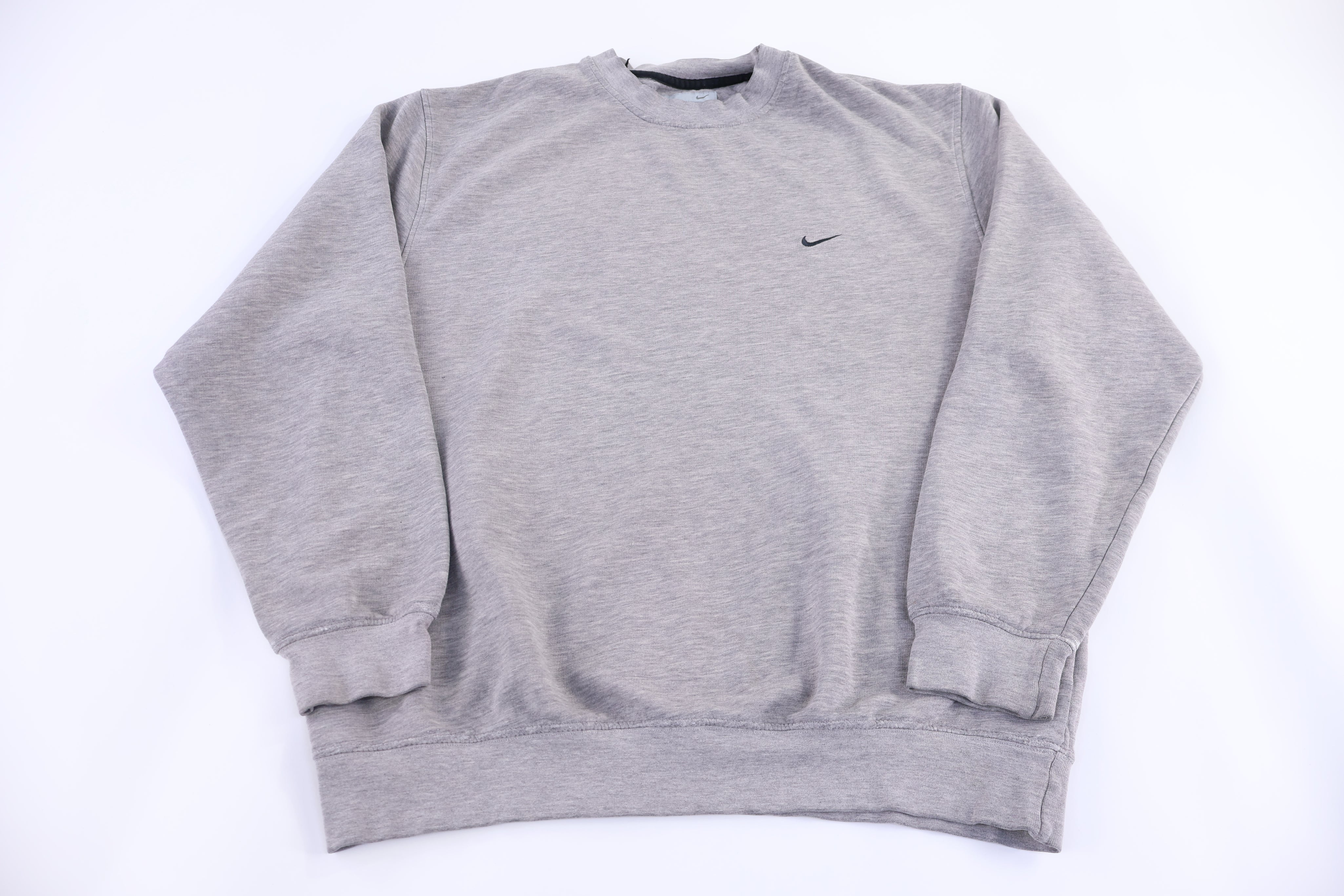 Vintage Nike Embroidered Logo Grey Sweatshirt