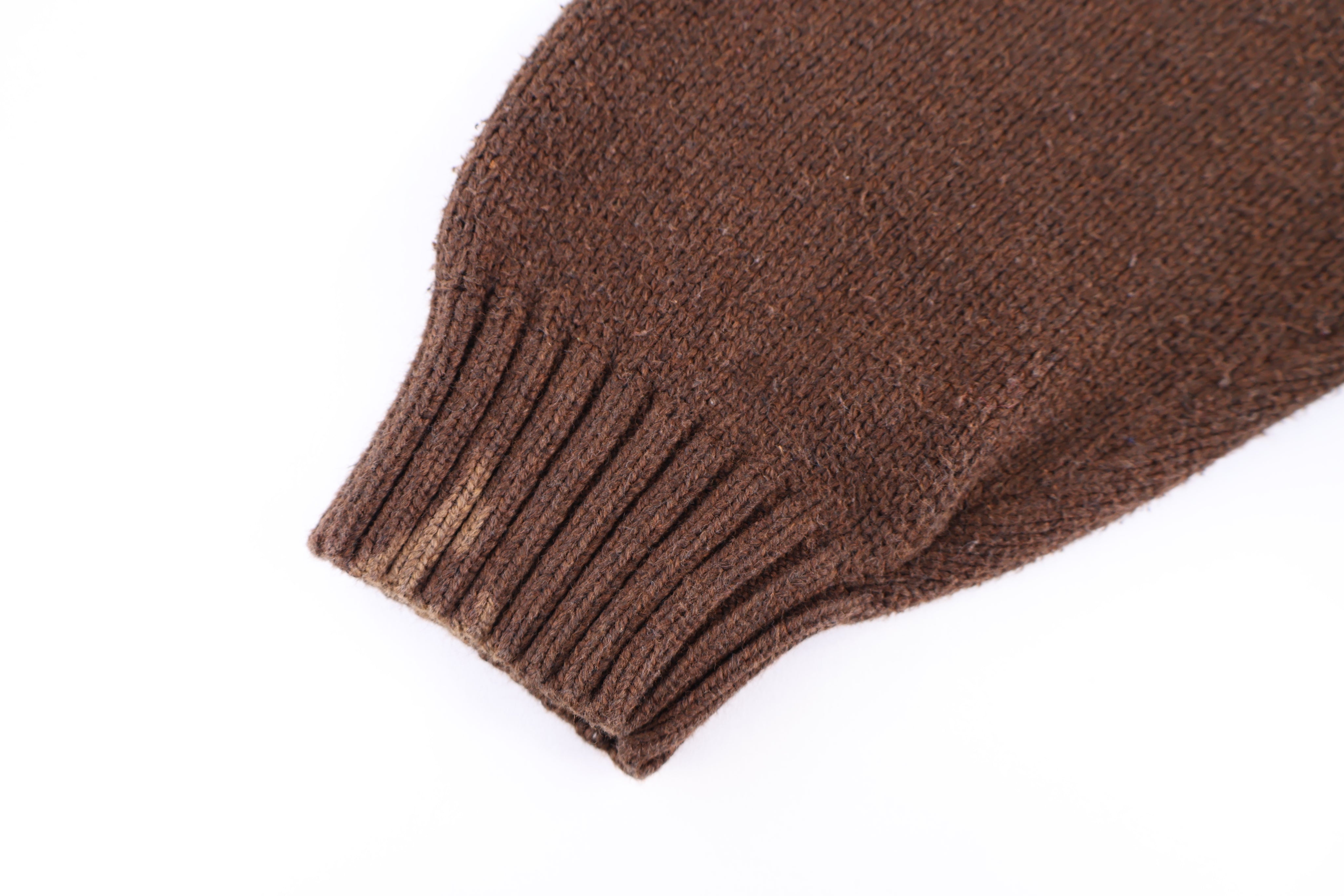 Polo by Ralph Lauren Embroidered Logo Brown Knit Sweater